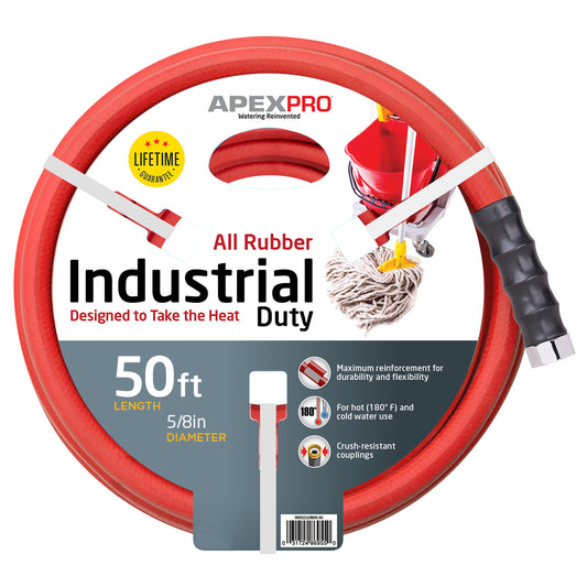Apex Commercial All Rubber Hot and Cold Water Hose, 8695-50