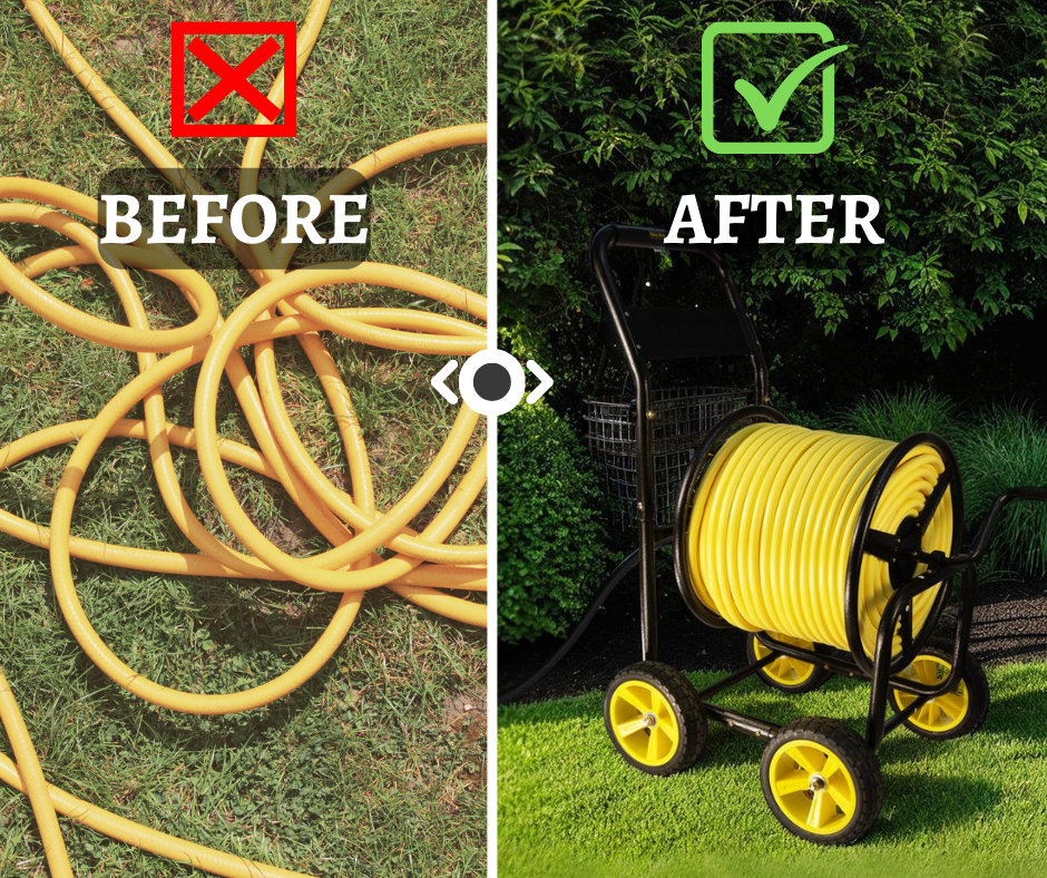 Heavy Duty Metal Hose Reel Cart