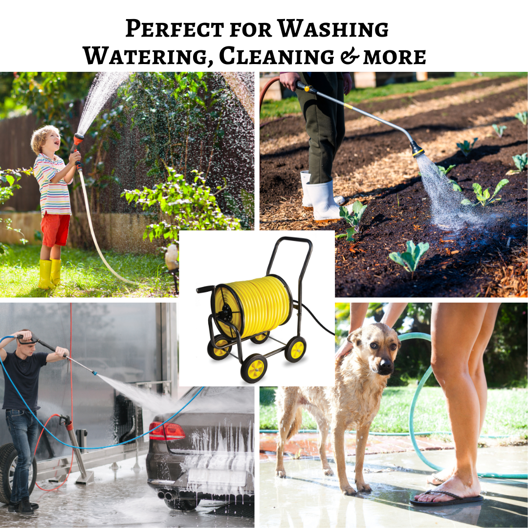 Hose Reel Cart with Wheels