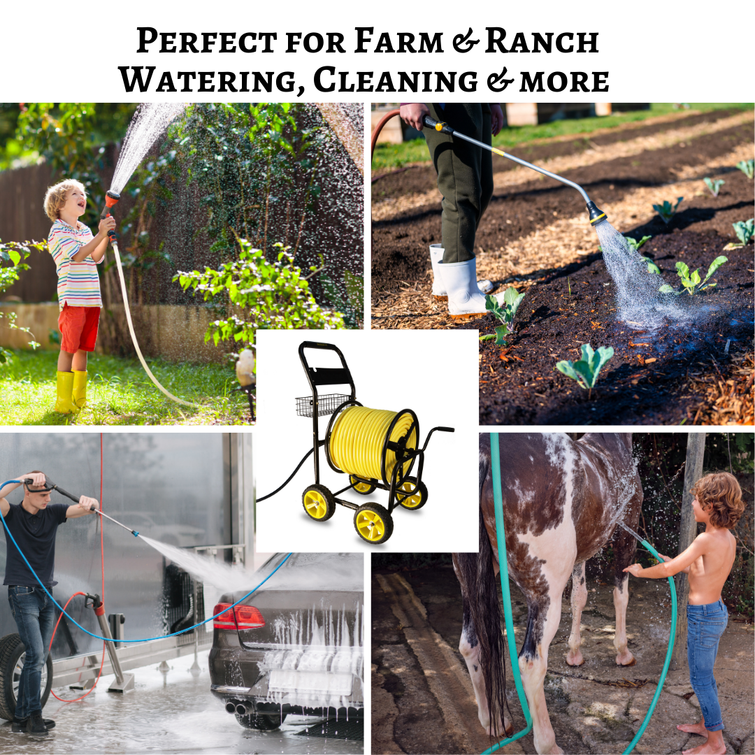 Heavy Duty Metal Hose Reel Cart