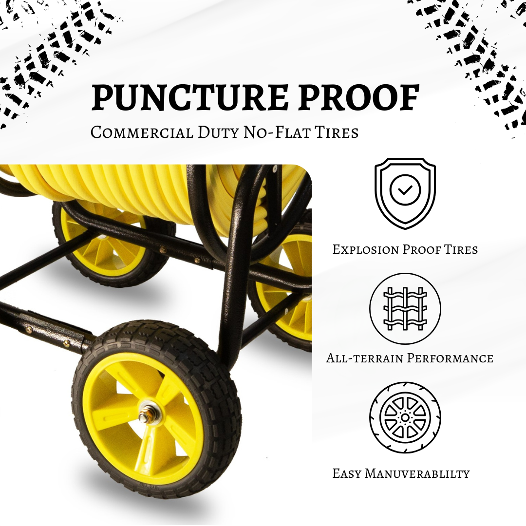 Heavy Duty Metal Hose Reel Cart