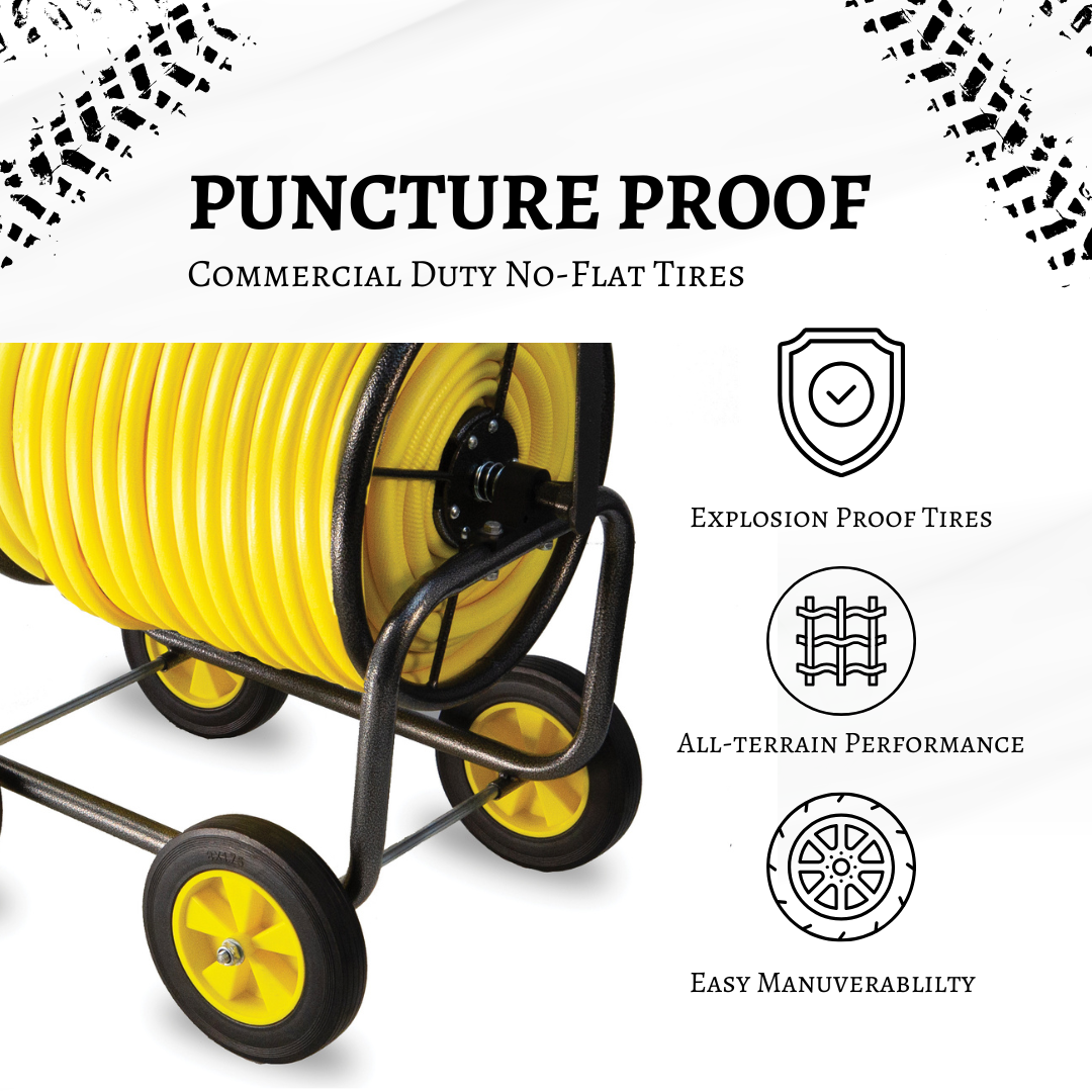 Hose Reel Cart with Wheels