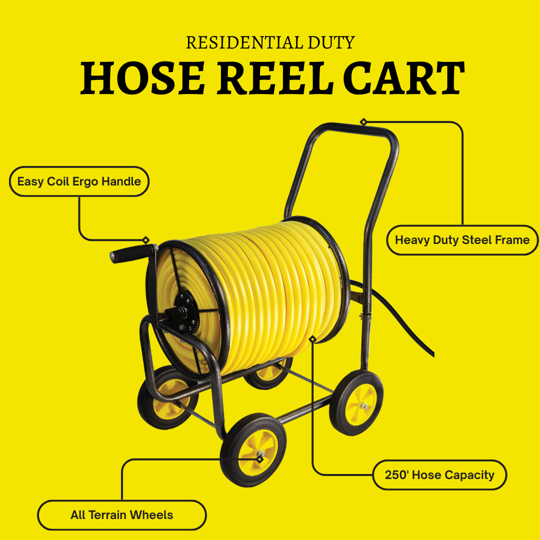 Hose Reel Cart with Wheels