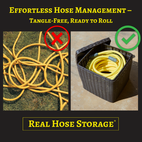 Garden hose storage box