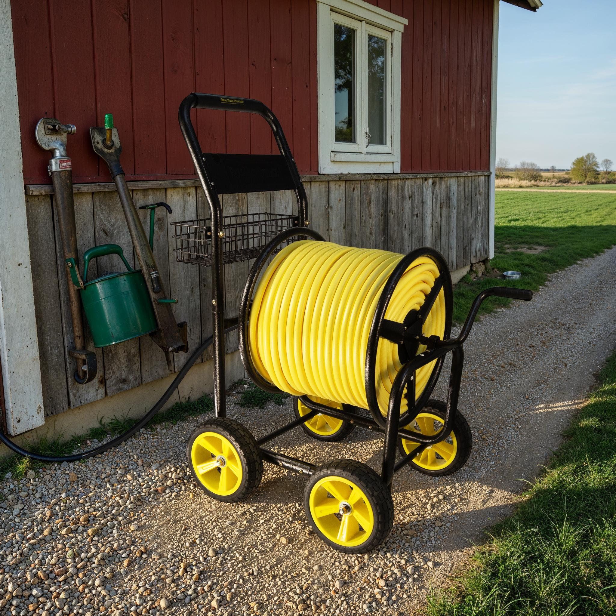 commercial duty hose reel cart
