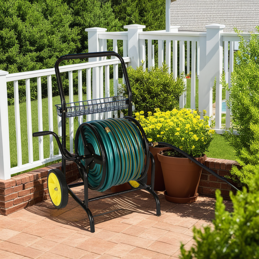 2 Wheel Heavy Duty Hose Reel Cart 