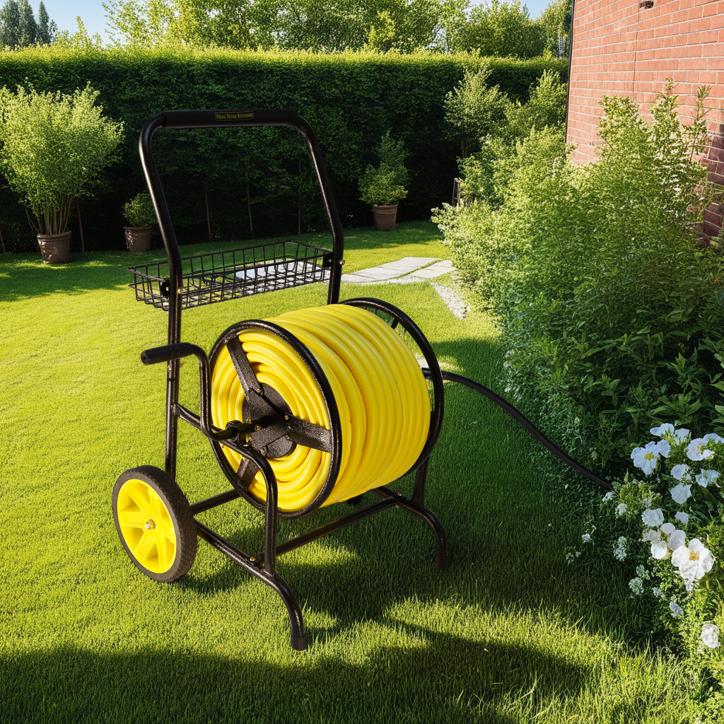 Heavy Duty Hose Reel Cart with Wheels