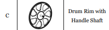 (WM-KD-WHT) Wall Mount Hose Reel - White Replacements Parts