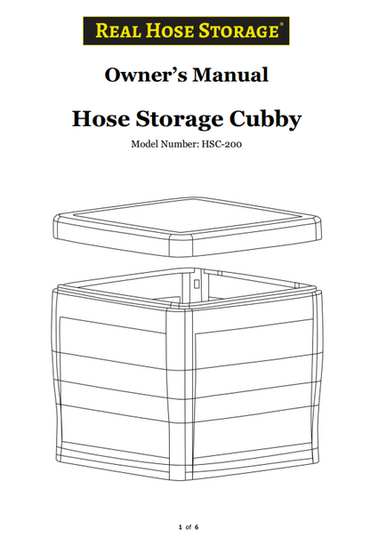 (HSC-200) Hose Storage Cubby - 200ft Lightweight Hose capacity Replacement Parts