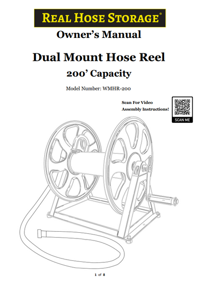 (WMHR-200) Wall Mount Hose Reel - Black Replacement Parts